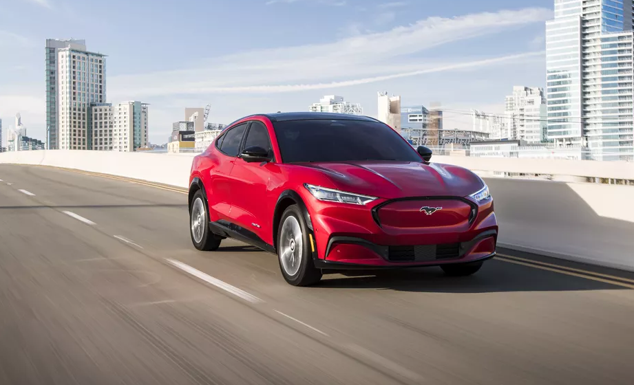 mustang E rojo